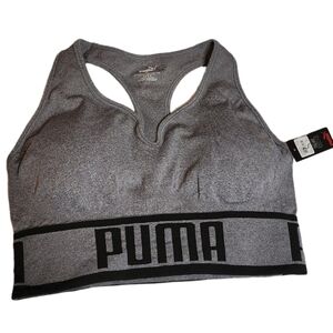 NWT Puma Grey Sports Bra‎ Size Large